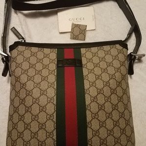 Gucci large cross shoulder bag